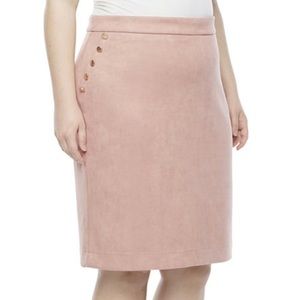 Liz Claiborne Faux Suede Pencil Skirt